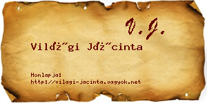 Világi Jácinta névjegykártya